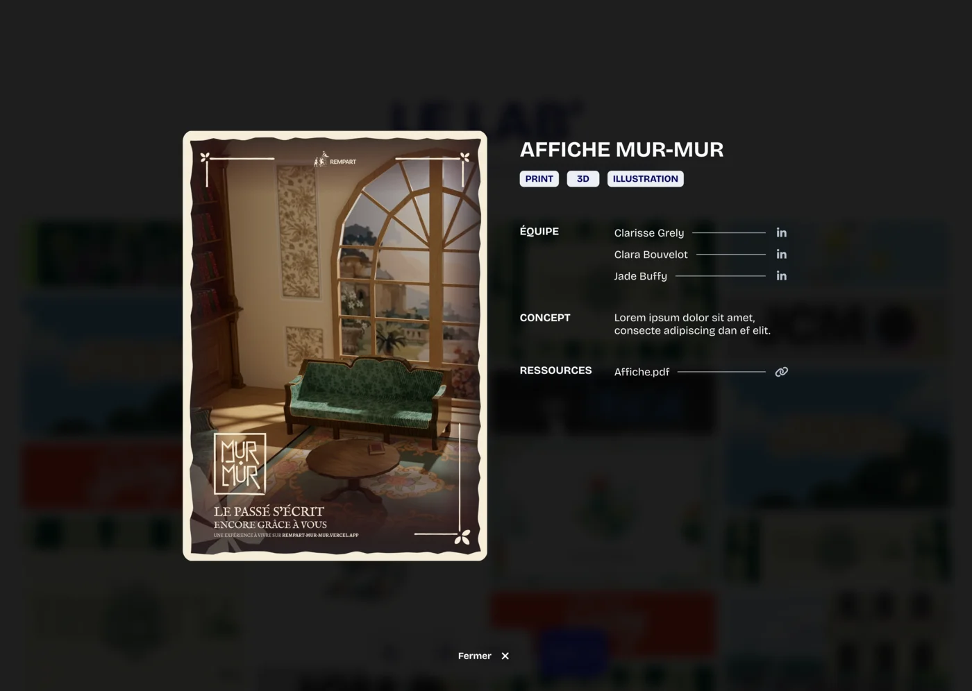 Visuel Conception du projet Etudiants Gobelins