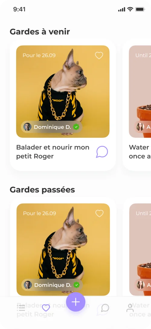 Visuel Conception du projet Wooof App