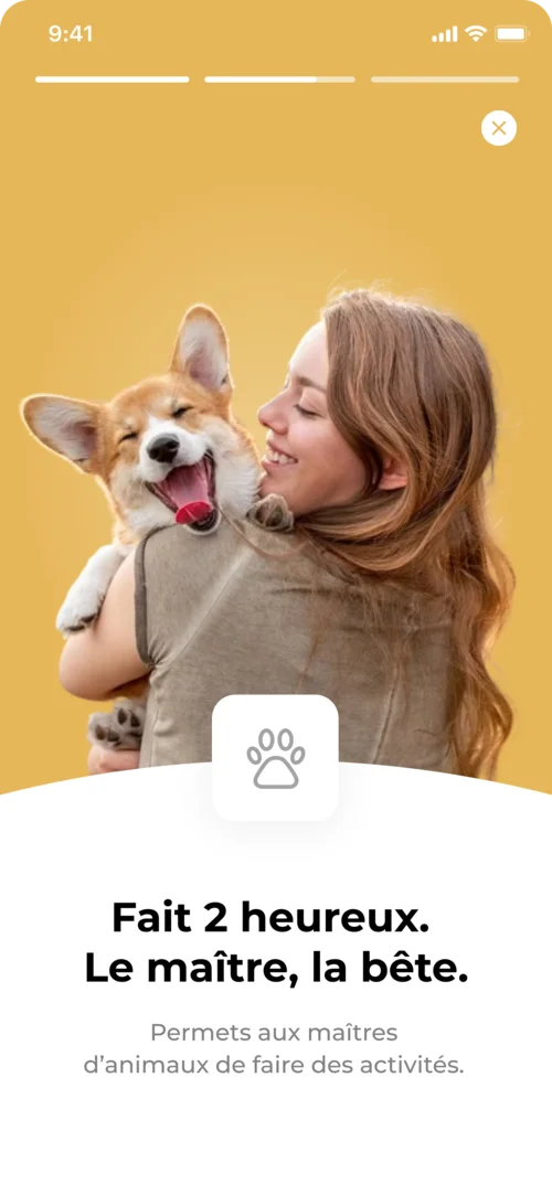 Visuel Point de départ du projet Wooof App