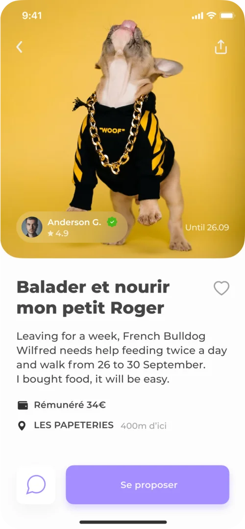 Visuel La problématique du projet Wooof App